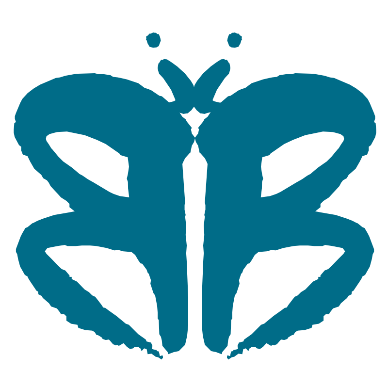 Le papillon - Teal